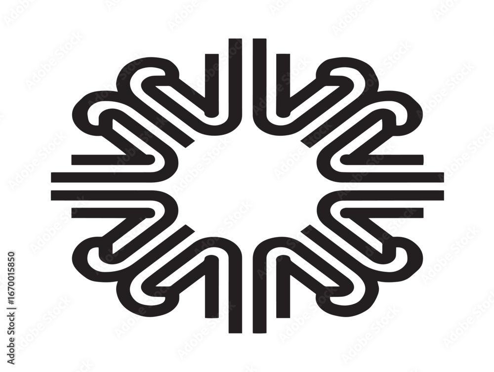 Fototapeta premium Laser Cut Icon With Modern Clean Minimal Vector Illustration