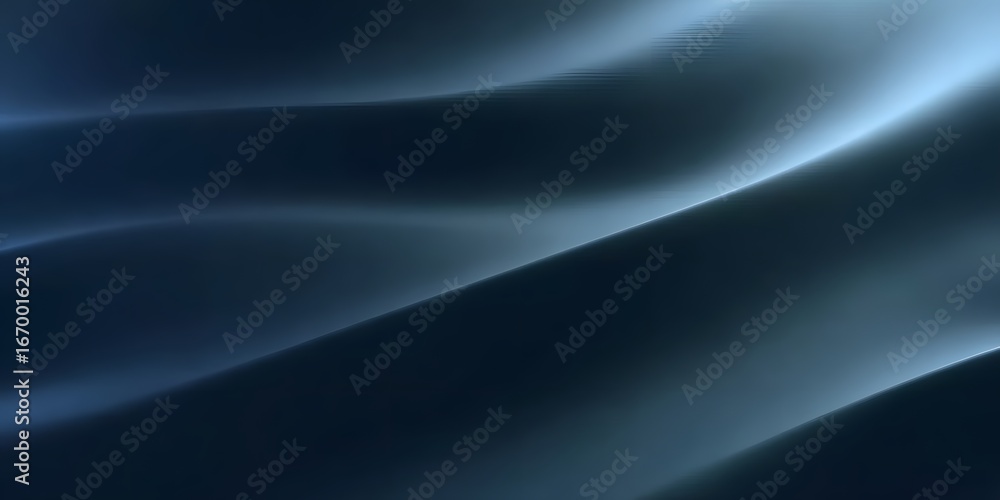 Fototapeta premium Black satin fabric gradient wave background