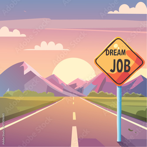 Road sign Dream Job