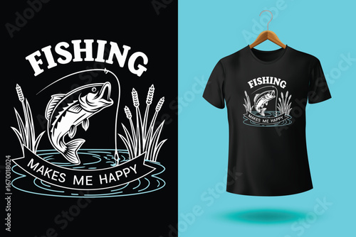 fishing t-shirt design, fishing vector typography t-shirt design.