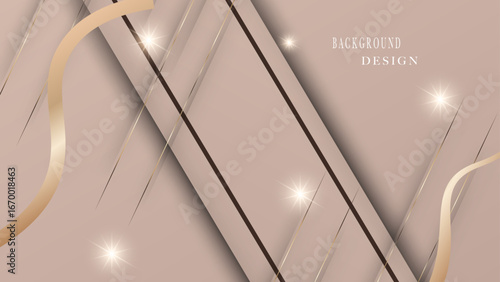 Decorative and shiny golden lines premium background design