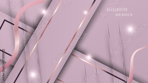 Shiny background with golden details in purple shades