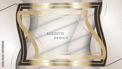 Golden lines luxury on cream color background