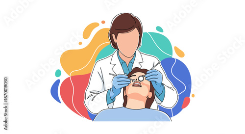 Dentist examining patient teeth dental care healthcare