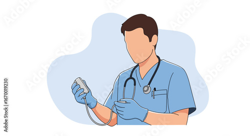 Doctor checking patient with stethoscope and blood pressure cuff