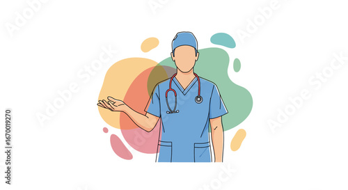 Doctor explaining with stethoscope, medical professional, healthcare