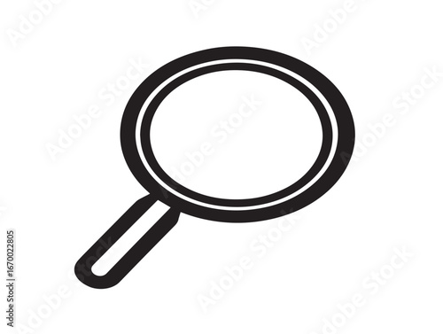 Sleek Magnifying Glass Icon Designed With Modern Minimalist Art