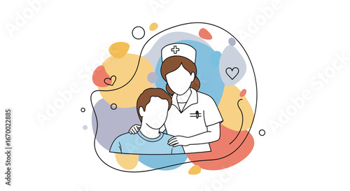 Nurse comforting patient healthcare support caring medical