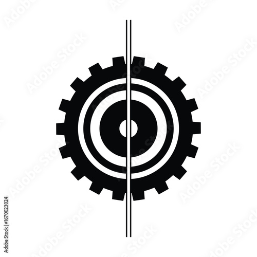Double Gear Business Mechanism Symbol