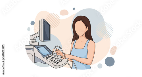 Ultrasound scan, pregnant woman, medical examination