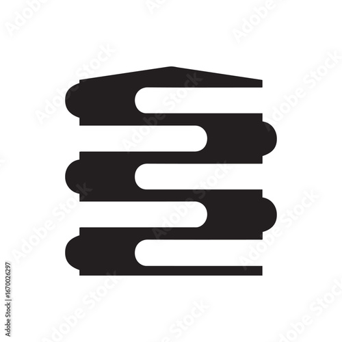 Stack of Books Icon, Simple and Modern Design