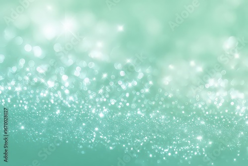 Abstract Pastel Green Glitter Background