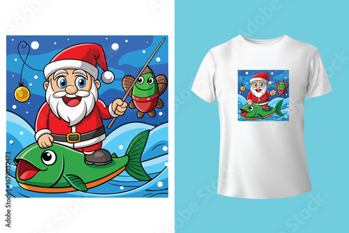 Dabbing Through The Snow T-shirt Design | Awesome Christmas Dabbing T-shirt design