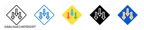 Low Priority multiple style icons set design vector illustration. 