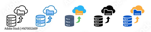 Backup multiple style icons set design vector illustration. 