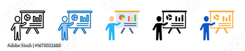 Presentation multiple style icons set design vector illustration. 