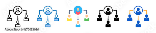 Delegate multiple style icons set design vector illustration. 