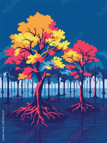 Dense Mangrove Forest Landscape
