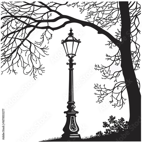 street lamp vector illustration