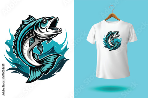 Fishing graphic vactor t shirt design art