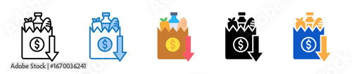 Grocery multiple style icons set design vector illustration. 