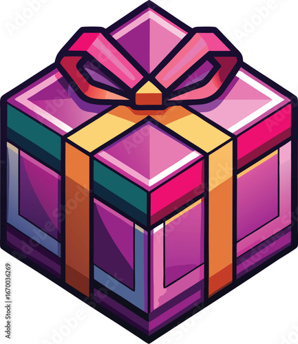 Singles Day Mobile Commerce Colorful Cube Gift Box Design