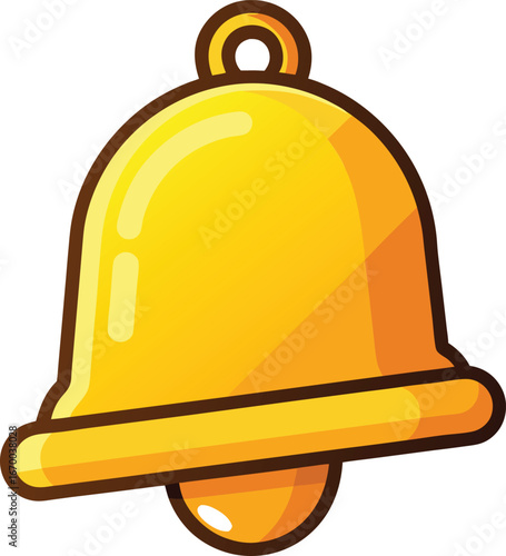 Singles Day Mobile Commerce Golden Bell Cartoon Illustration Icon