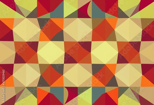 Wallpaper Mural Abstract geometric chessboard pattern in vibrant colors, ideal for book covers,  chessboard pattern,   vector art Torontodigital.ca