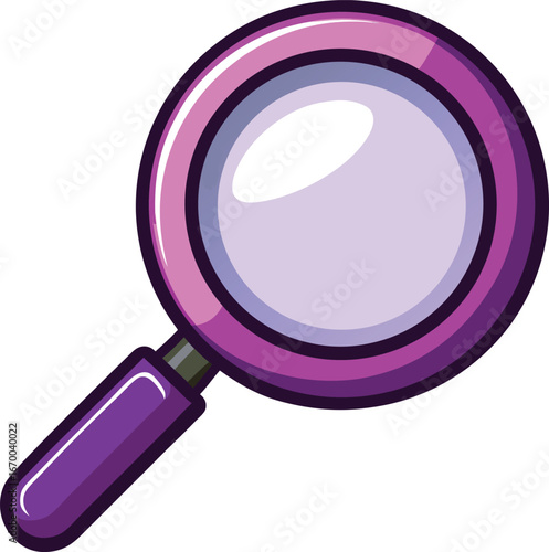 Singles Day Mobile Commerce Purple Magnifying Glass Icon Design