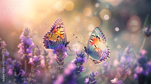 Wallpaper Mural butterfly on flower Torontodigital.ca