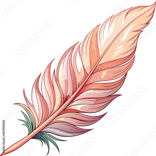 Self-Love Singles Celebration Elegant Pink Bird Feather Design