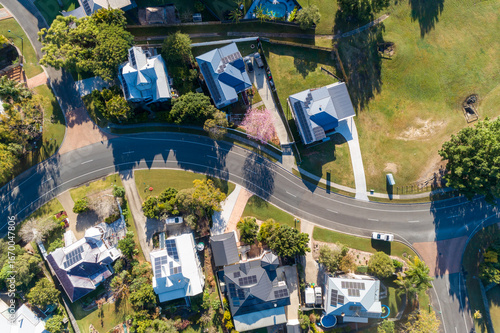 Aerial view of suburban subdivision in Narangba, City of Moreton Bay.