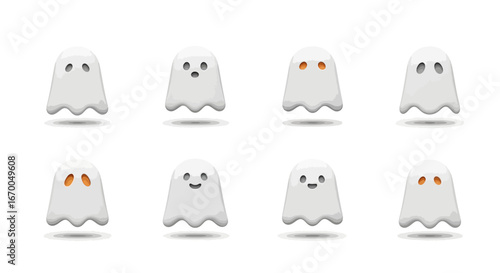 Adorable and Spooky Ghosts A Collection of Ghostly Characters for Halloween Fun