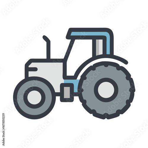 tractor isolated on white