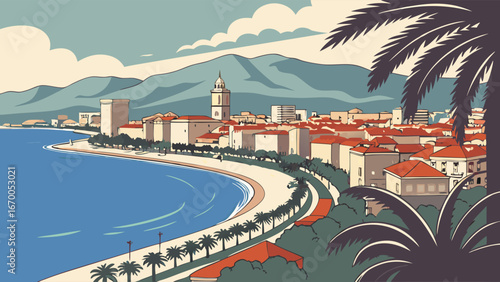 view of the city from the beach