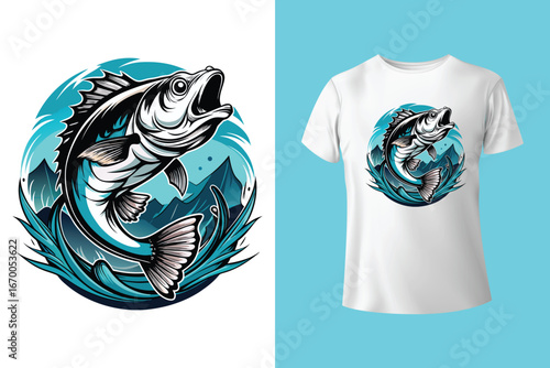 Fishing t shirt design