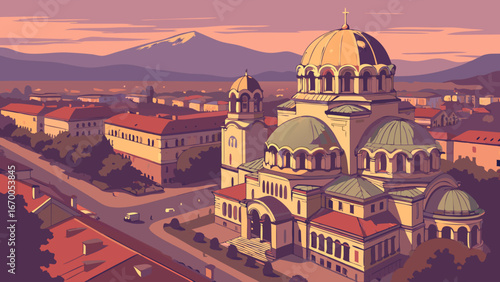 budapest skyline at sunset