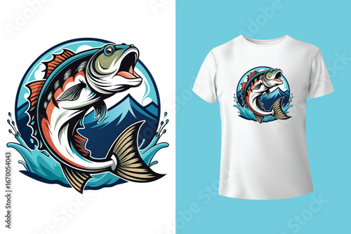 Fishing t shirt design
