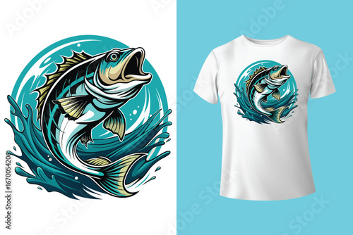 Fishing t shirt design