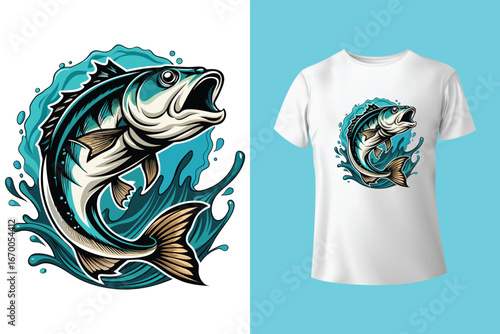 Fishing t shirt design