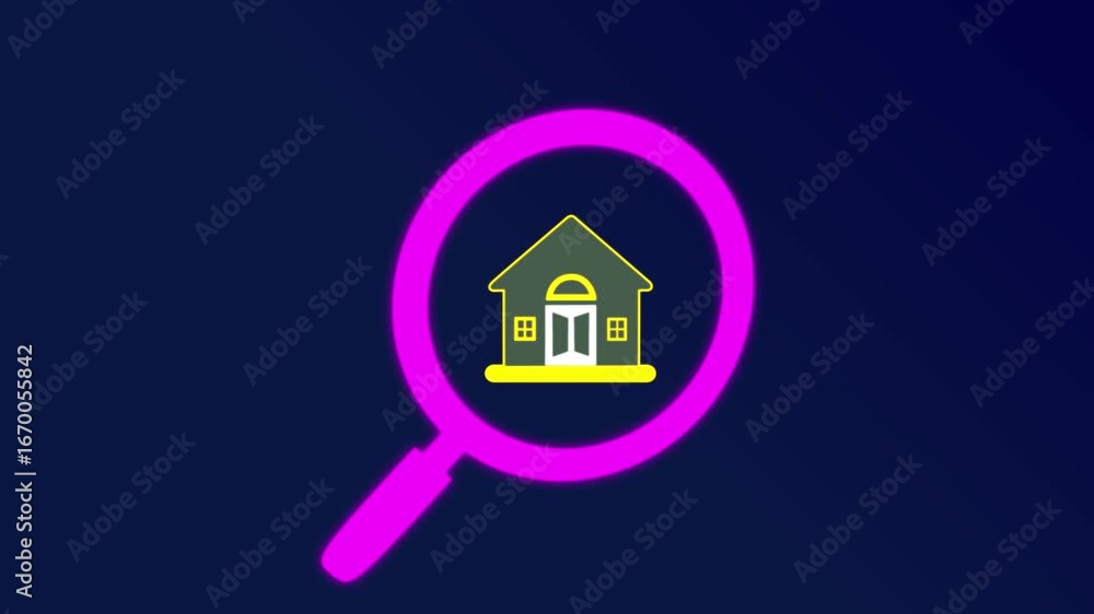 Home research and growth analysis logo in cartoon animation .Financial trend discovery symbol. Profit and performance review. Alpha channel. Seamless looping. on black background 4k.... Home research and growth analysis logo in cartoon animation .Financial trend discovery symbol. Profit and performance review. Alpha channel. Seamless looping. on black background 4k....