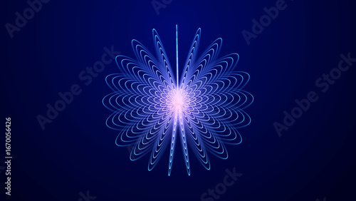 Movement of neon particles in an abstract sphere. Movement of neon particles in an abstract sphere. 3D rendering.