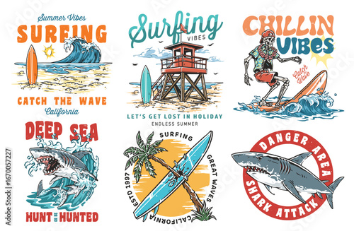 Surfing and chill vibes at California beach