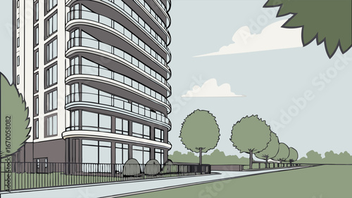 modern city landscape