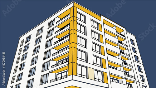 modern building in the form of a building