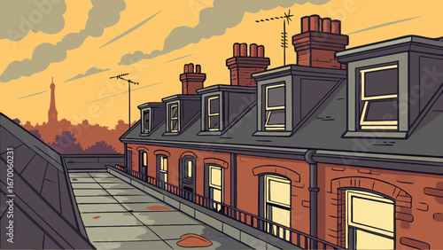 old factory in the morning