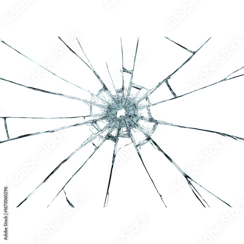 Cracked Glass PNG – Shattered Broken Glass with Eerie Reflections – Isolated on Transparent Background PNG File for Design & Overlays