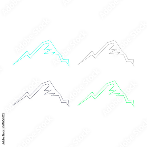 COLORFUL HILLS ADVENTURE TRAVEL SIGN SYMBOL LOGO
