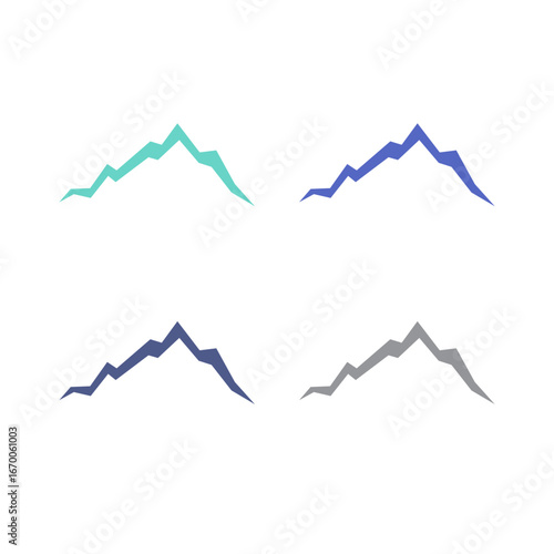 COLORFUL HILLS ADVENTURE TRAVEL SIGN SYMBOL LOGO
