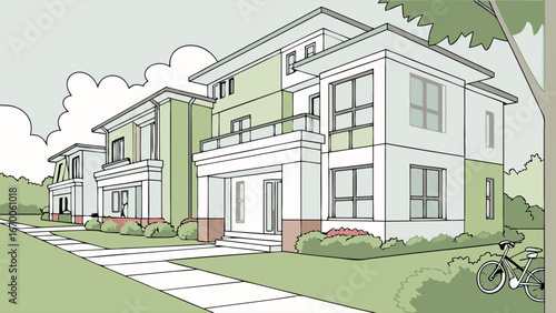 vector illustration of a street